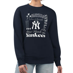 New York Yankees G-III 4Her by Carl Banks Women's Collage Team Graphic Fleece Pullover Hoodie for sale