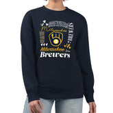 Milwaukee Brewers G-III 4Her by Carl Banks Women's Collage Team Graphic Fleece Pullover Hoodie Outlet