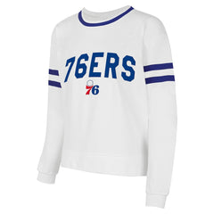 Philadelphia 76ers Concepts Sport Women's Borough Pullover Sweatshirt White