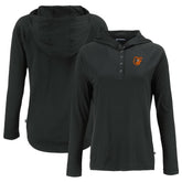 Baltimore Orioles Cutter & Buck Women's Coastline Epic Comfort Eco Recycled Hoodie Raglan Long Sleeve T-Shirt Online