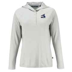 Chicago White Sox Cutter & Buck Women's Cooperstown Collection Coastline Epic Comfort Eco Recycled Hoodie Raglan Long Sleeve T-Shirt Online
