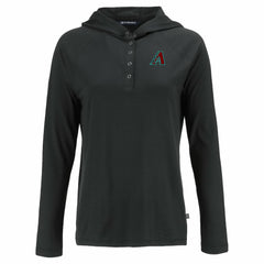 Arizona Diamondbacks Cutter & Buck Women's Coastline Epic Comfort Eco Recycled Hoodie Raglan Long Sleeve T-Shirt Outlet