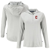 Cleveland Guardians Cutter & Buck Women's Coastline Epic Comfort Eco Recycled Hoodie Raglan Long Sleeve T-Shirt Online