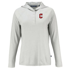 Cleveland Guardians Cutter & Buck Women's Coastline Epic Comfort Eco Recycled Hoodie Raglan Long Sleeve T-Shirt Online