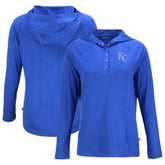 Kansas City Royals Cutter & Buck Women's Coastline Epic Comfort Eco Recycled Hoodie Raglan Long Sleeve T-Shirt for sale