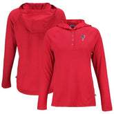 Philadelphia Phillies Cutter & Buck Women's Stars And Stripes Coastline Epic Comfort Eco Recycled Hoodie Raglan Long Sleeve T-Shirt Discount
