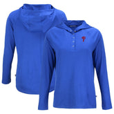 Philadelphia Phillies Cutter & Buck Women's Coastline Epic Comfort Eco Recycled Hoodie Raglan Long Sleeve T-Shirt Discount