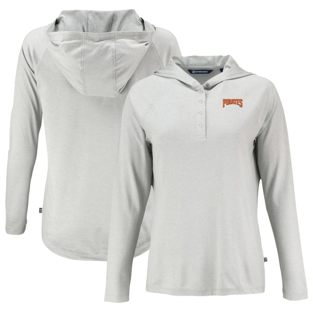 Pittsburgh Pirates Cutter & Buck Women's Cooperstown Collection Coastline Epic Comfort Eco Recycled Hoodie Raglan Long Sleeve T-Shirt Near Me