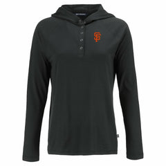 San Francisco Giants Cutter & Buck Women's Coastline Epic Comfort Eco Recycled Hoodie Raglan Long Sleeve T-Shirt Online