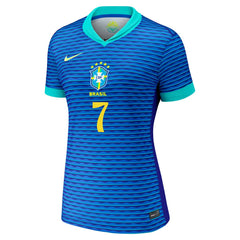 Nike - Vini Jr. Brazil National Team Women's 2024 Away Replica Jersey - Blue