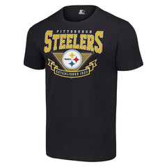 Pittsburgh Steelers Starter 80s Inspired Team Logo T-Shirt - Black - NFL