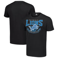 Detroit Lions Starter 80s Inspired Team Logo T-Shirt - Black - NFL