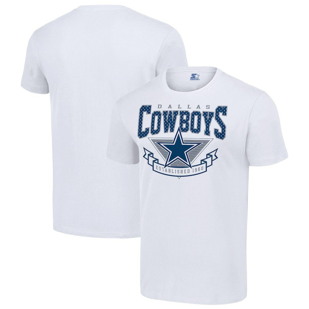Dallas Cowboys Starter 80s Inspired Team Logo T-Shirt - White - NFL