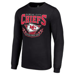 Kansas City Chiefs Starter '80s Inspired Team Logo Long Sleeve T-Shirt - Black - NFL