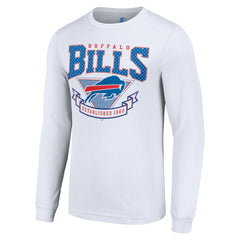 Buffalo Bills Starter '80s Inspired Team Logo Long Sleeve T-Shirt - White - NFL