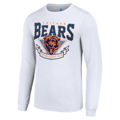 Chicago Bears Starter '80s Inspired Team Logo Long Sleeve T-Shirt - White - NFL