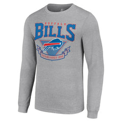 Buffalo Bills Starter '80s Inspired Team Logo Long Sleeve T-Shirt - Heather Gray - NFL