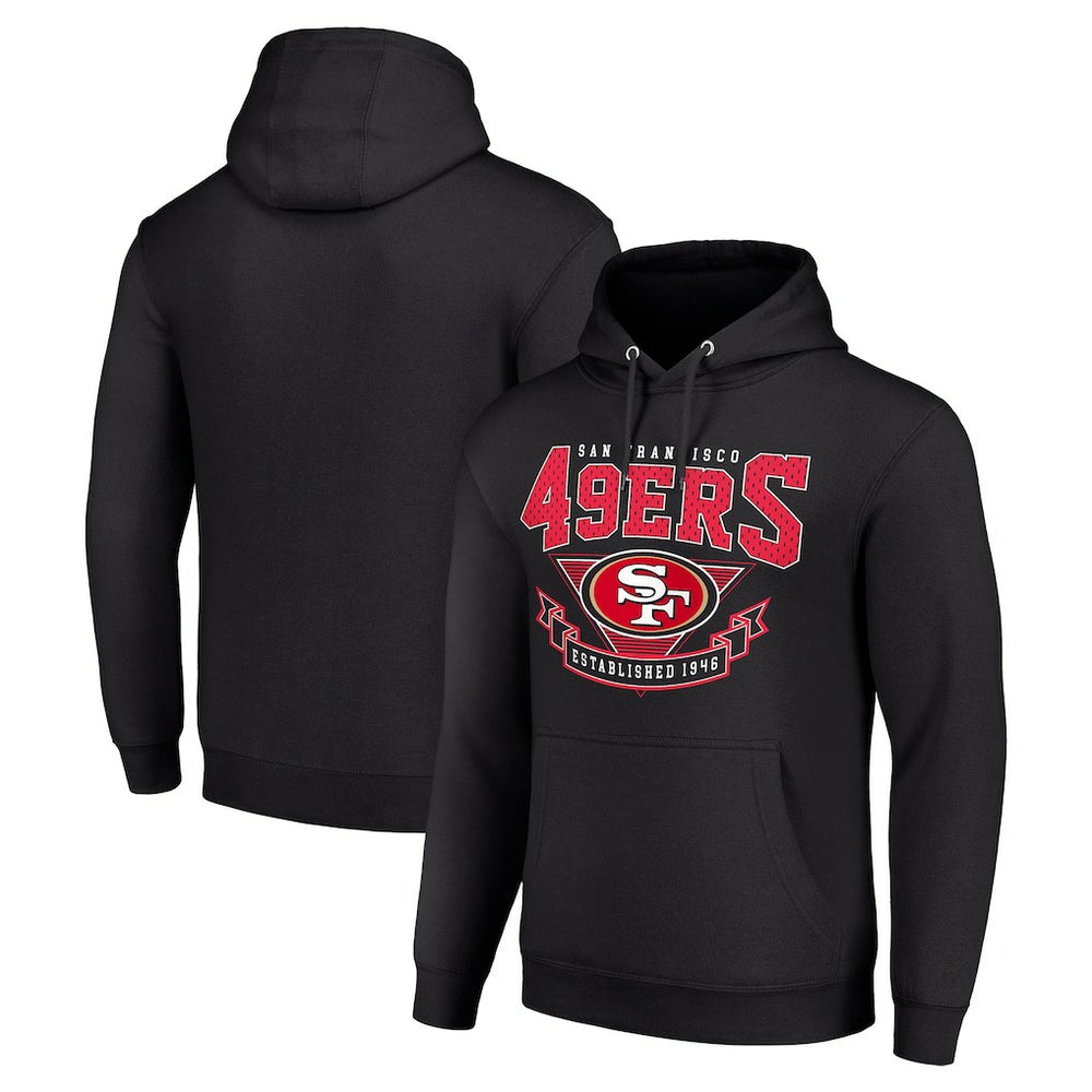 San Francisco 49ers Starter ‘80s Inspired Pullover Hoodie - Black - NFL