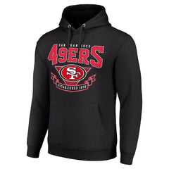San Francisco 49ers Starter ‘80s Inspired Pullover Hoodie - Black - NFL