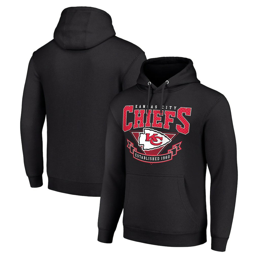 Kansas City Chiefs Starter ‘80s Inspired Pullover Hoodie - Black - NFL