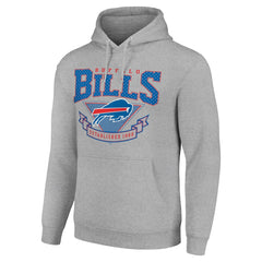 Buffalo Bills Starter ‘80s Inspired Pullover Hoodie - Heather Gray - NFL