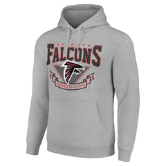 Atlanta Falcons Starter ‘80s Inspired Pullover Hoodie - Heather Gray - NFL