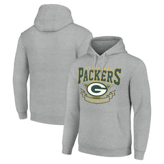 Green Bay Packers Starter ‘80s Inspired Pullover Hoodie - Heather Gray - NFL