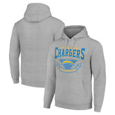 Los Angeles Chargers Starter ‘80s Inspired Pullover Hoodie - Heather Gray - NFL