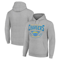 Los Angeles Chargers Starter ‘80s Inspired Pullover Hoodie - Heather Gray - NFL