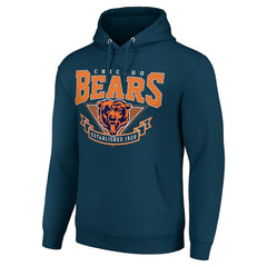 Chicago Bears Starter ‘80s Inspired Pullover Hoodie - Navy - NFL