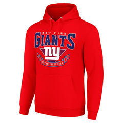 New York Giants Starter ‘80s Inspired Pullover Hoodie - Red - NFL
