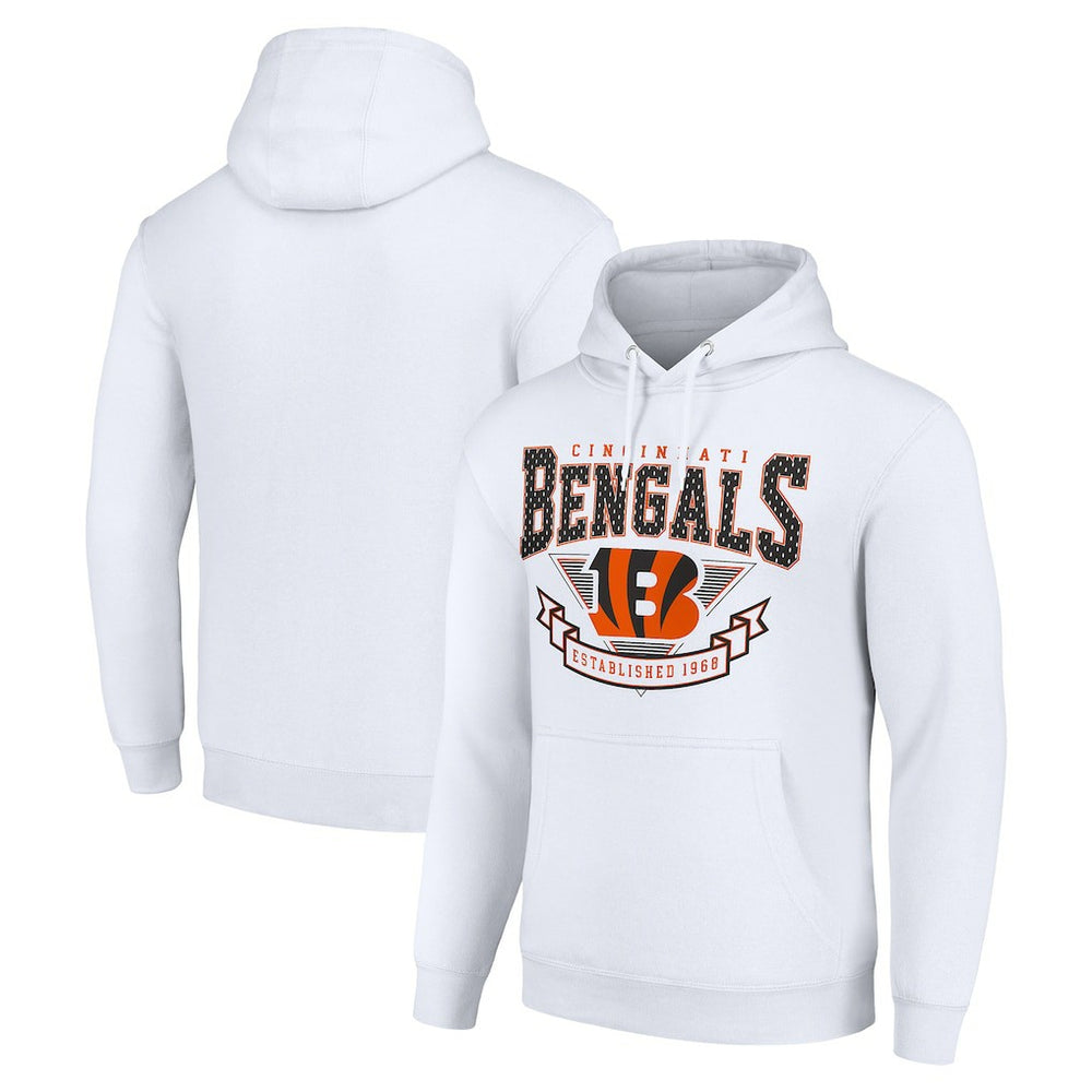 Cincinnati Bengals Starter ‘80s Inspired Pullover Hoodie - White - NFL
