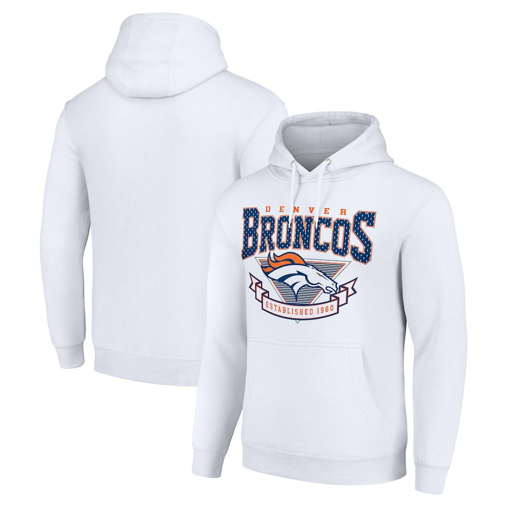 Denver Broncos Starter ‘80s Inspired Pullover Hoodie - White - NFL