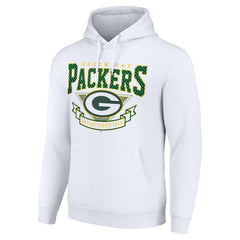 Green Bay Packers Starter ‘80s Inspired Pullover Hoodie - White - NFL