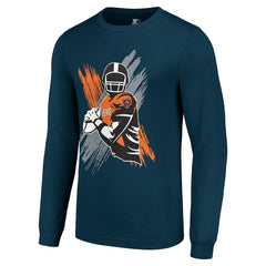 Chicago Bears Starter Player X Logo Graphic Long Sleeve T-Shirt - Navy - NFL