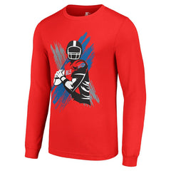 Buffalo Bills Starter Player X Logo Graphic Long Sleeve T-Shirt - Red - NFL