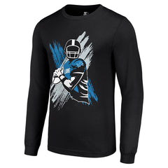 Detroit Lions Starter Player X Logo Graphic Long Sleeve T-Shirt - Black - NFL