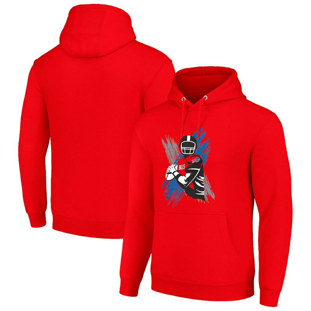 Buffalo Bills Starter Player X Fleece Pullover Hoodie - Red - NFL