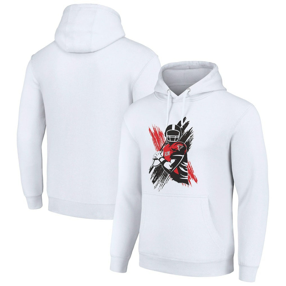 Atlanta Falcons Starter Player X Fleece Pullover Hoodie - White - NFL