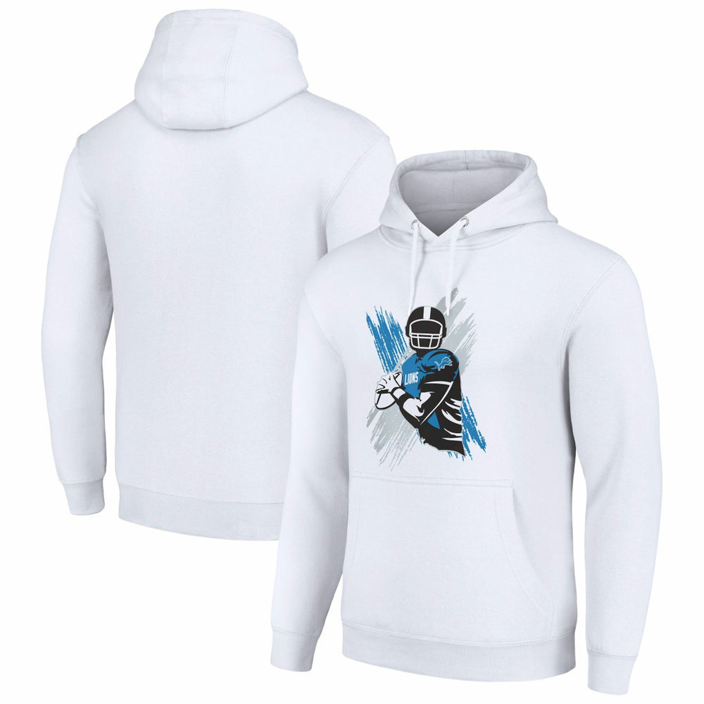 Detroit Lions Starter Player X Fleece Pullover Hoodie - White - NFL