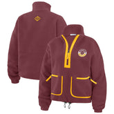 Washington Commanders WEAR by Erin Andrews Women's Polar Fleece Half-Zip Jacket - Burgundy - NFL