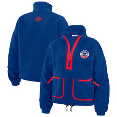 Buffalo Bills WEAR by Erin Andrews Women's Polar Fleece Half-Zip Jacket - Royal - NFL