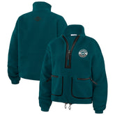 Philadelphia Eagles WEAR by Erin Andrews Women's Polar Fleece Half-Zip Jacket - Midnight Green - NFL