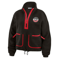 Kansas City Chiefs WEAR by Erin Andrews Women's Polar Fleece Half-Zip Jacket - Black - NFL