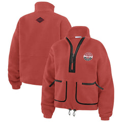 San Francisco 49ers WEAR by Erin Andrews Women's Polar Fleece Half-Zip Jacket - Scarlet - NFL