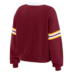 Washington Commanders WEAR by Erin Andrews Women's Lace-Up Pullover Sweatshirt - Burgundy - NFL