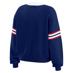 New York Giants WEAR by Erin Andrews Women's Lace-Up Pullover Sweatshirt - Royal - NFL