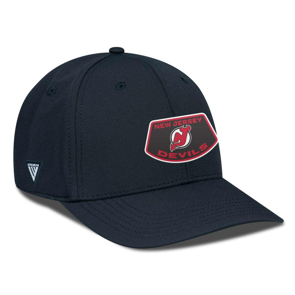 New Jersey Devils Levelwear Rise Skylight Flex Hat - Black | NHL Clearance
