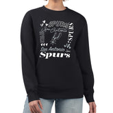 San Antonio Spurs G-III 4Her by Carl Banks Women's Collage Team Graphic Fleece Pullover Sweatshirt Black