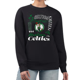 Boston Celtics G-III 4Her by Carl Banks Women's Collage Team Graphic Fleece Pullover Sweatshirt Black